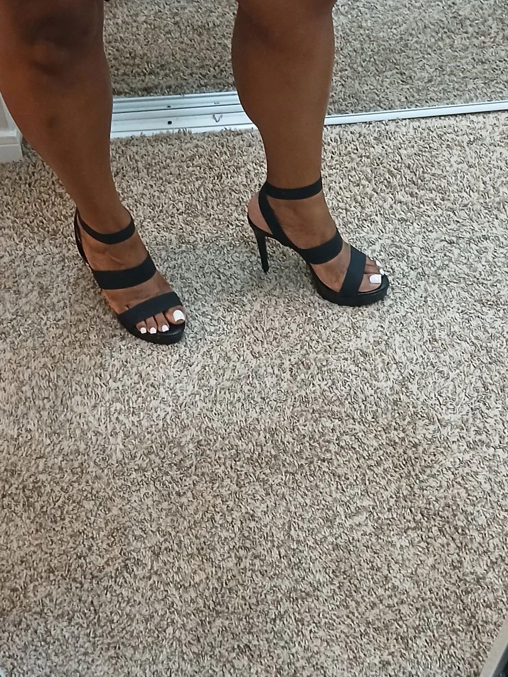 INC International Concepts Black Strappy High Heel Sandals